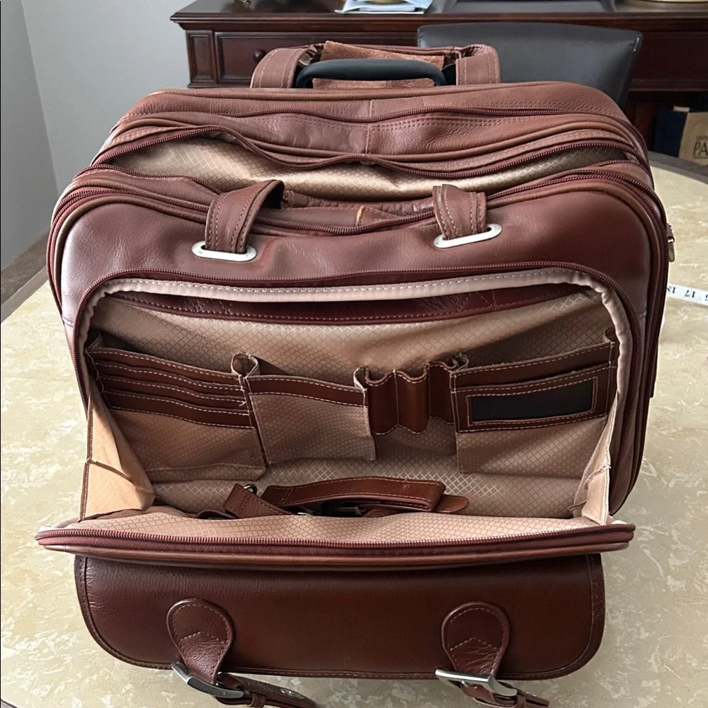 Sophisticated Tan Leather Briefcase for Men